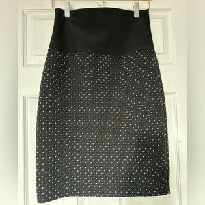 Quilted skirt with thick waistband
